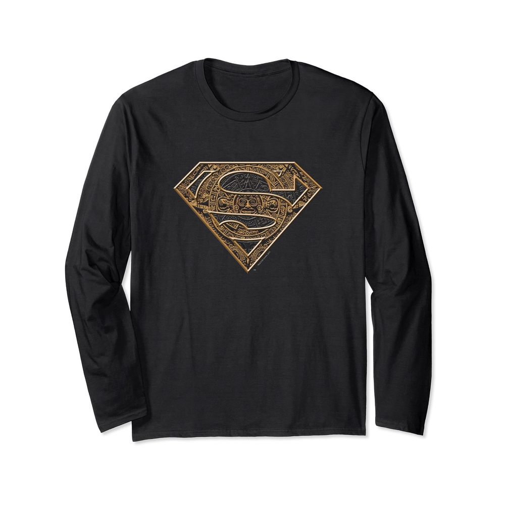 Superman Aztec Shield Long Sleeve T-Shirt